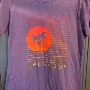 Women's Lacrosse Purple Graphic Short Sleeve Tee